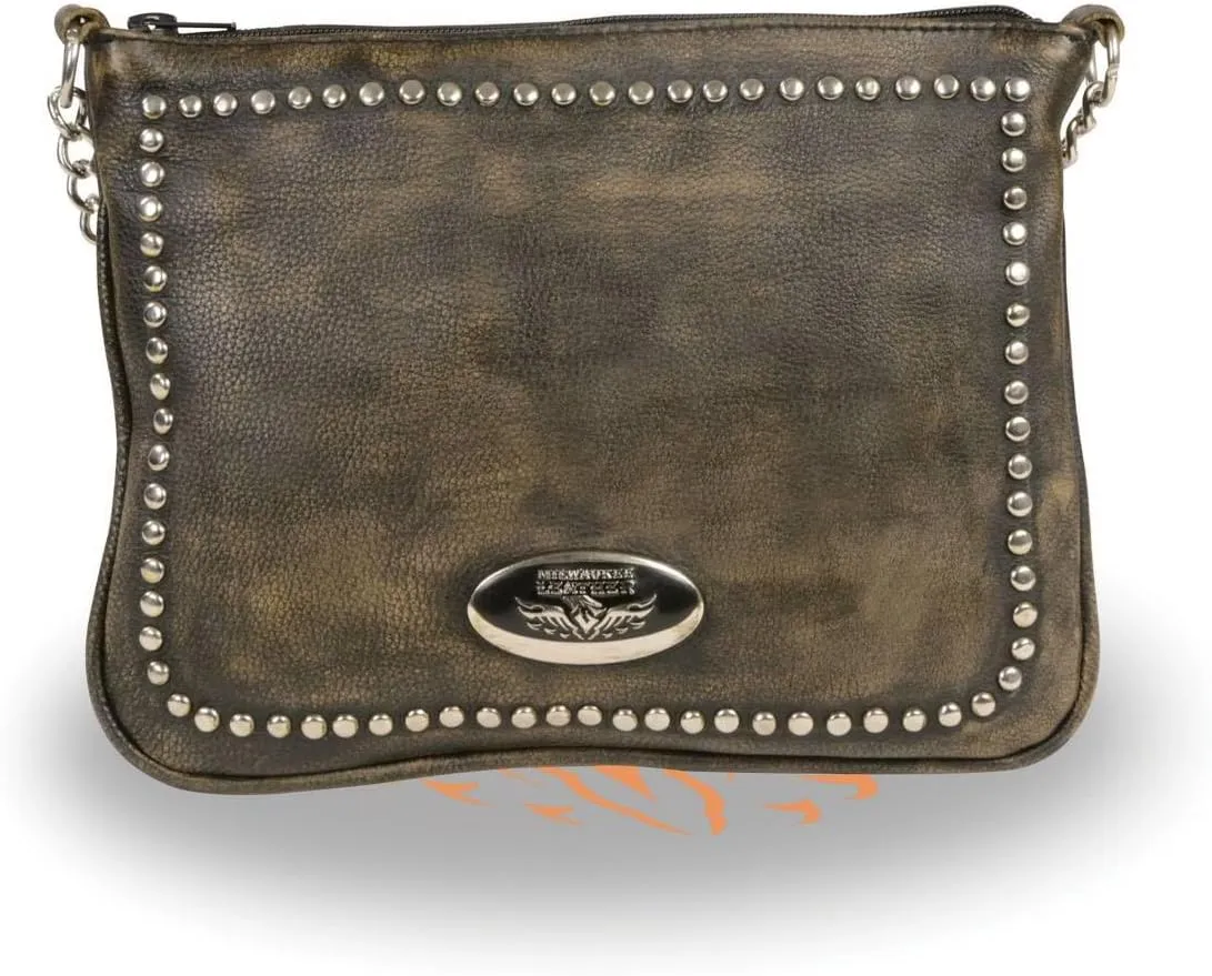 Milwaukee Leather Women's Premium Leather Fashion Shoulder/Waist Bag