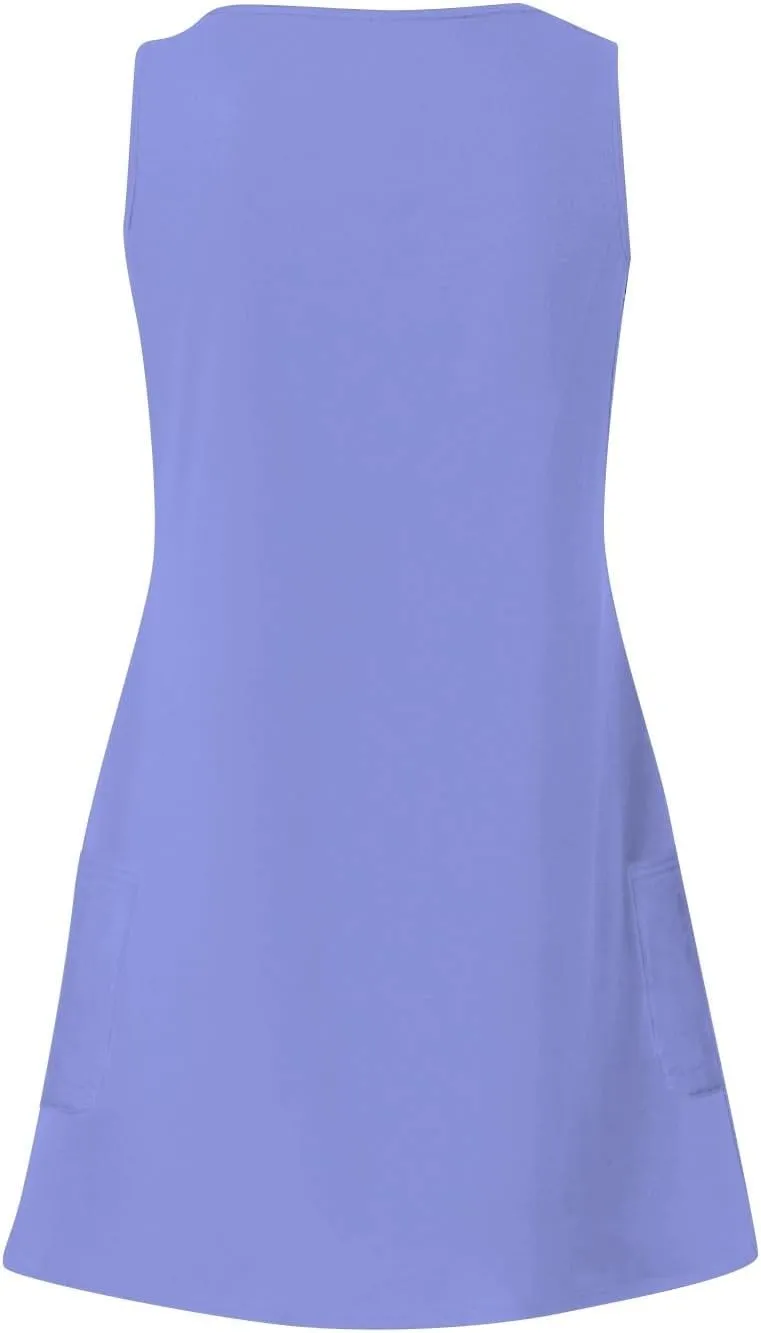 Mini Dresses for Women,2024 Summer Casual Loose V Neck Sleeveless Sundress,Trendy Print A Line Tank Beach Dress