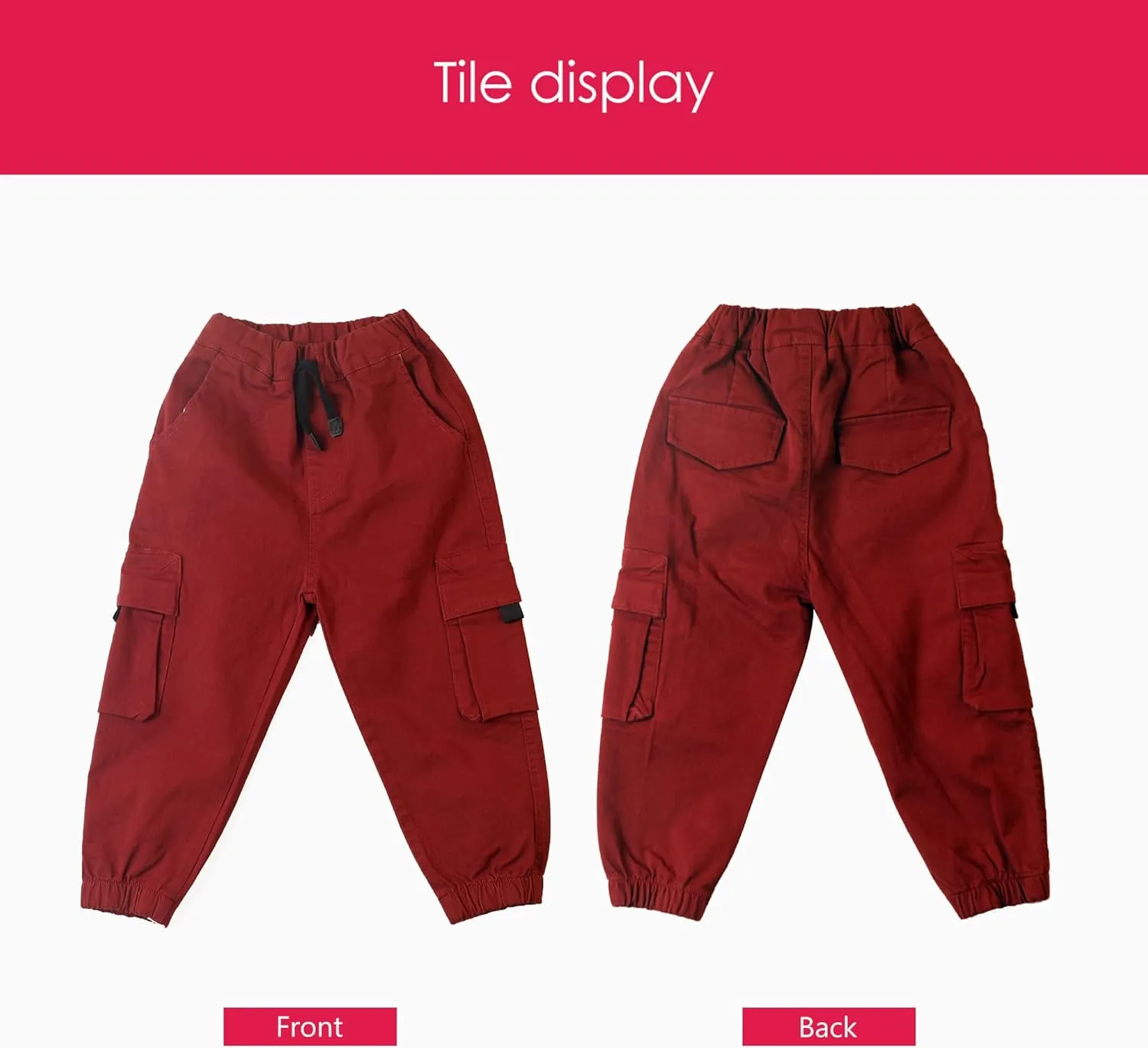 MINI PANDA Toddler Pants, Black Pants Toddler Boys or Girls, Little Boy Pants 2-Pieces