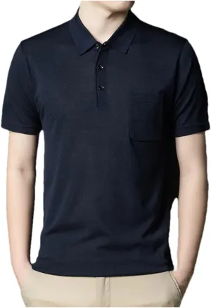 Mnjyihy Men Summer Fashion Cotton Polo Shirt Solid Short Sleeve Casual Quick Dry Performance Tactical Shirts