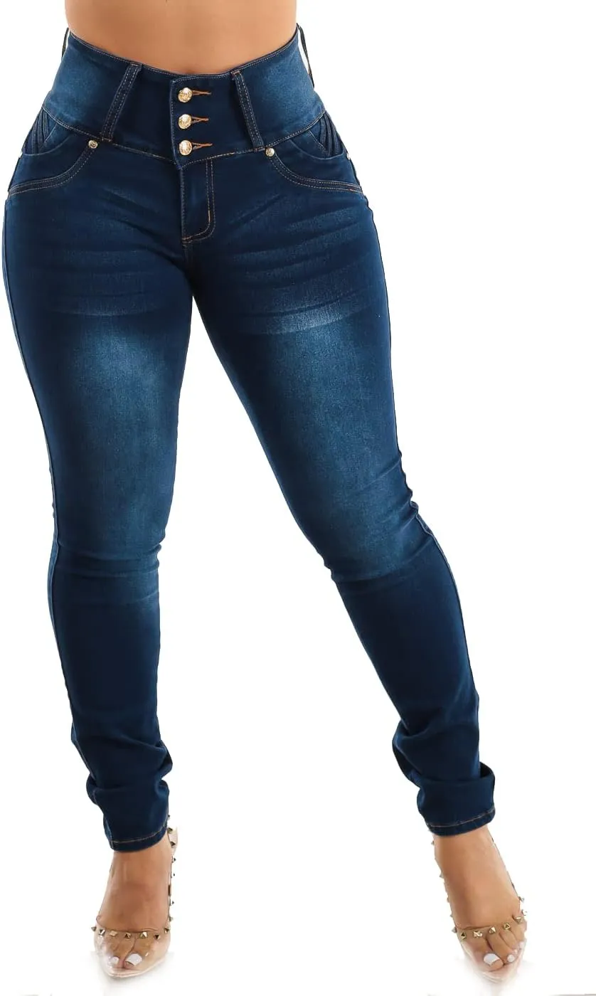 Moda Xpress Butt Lifting Skinny Jeans for Women - High Waisted Levanta Cola Push Up Jeans