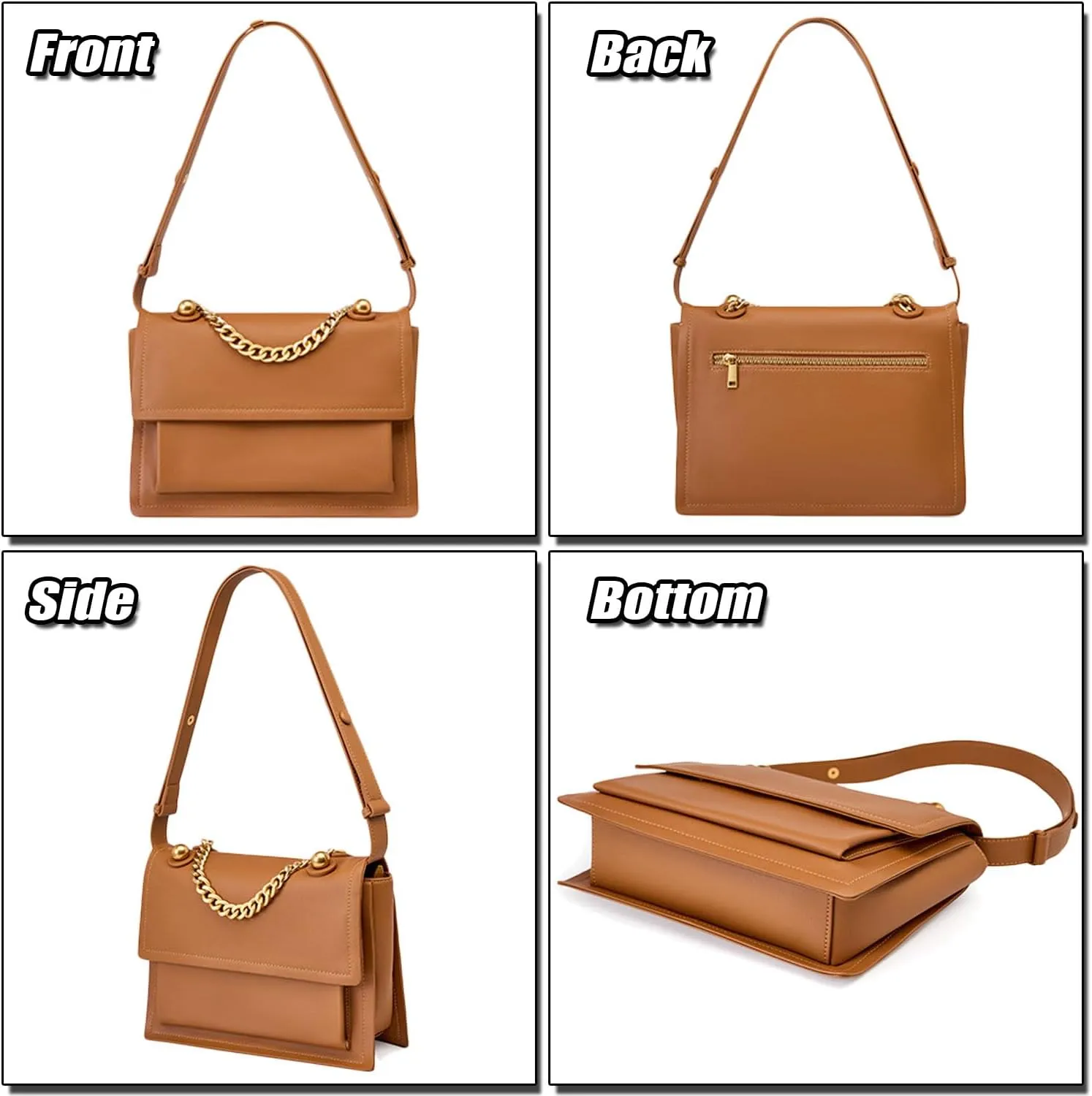 Modern Designer Shoulder Bag for Women Medium Leather Messenger Bags Elegant Hobo Bag Handbag for Ladies