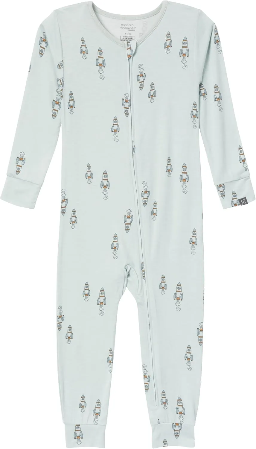 Modern Moments by Gerber Unisex Baby 2-Pack Footless Tight Fitting Pajamas
