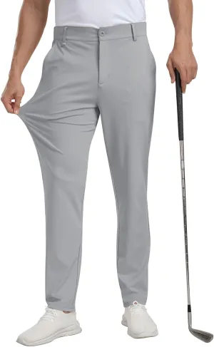 MoFiz Mens Golf Pant Joggers Stretch Pants 30"/32" Quick Dry Comfy Lightweight Casual Athletic Pant Trousers with Pockets