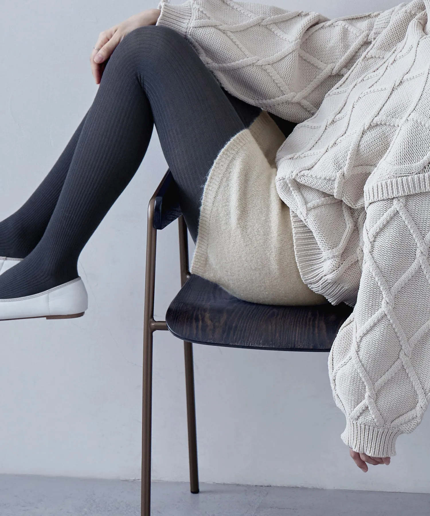 Mohair touch knit shorts