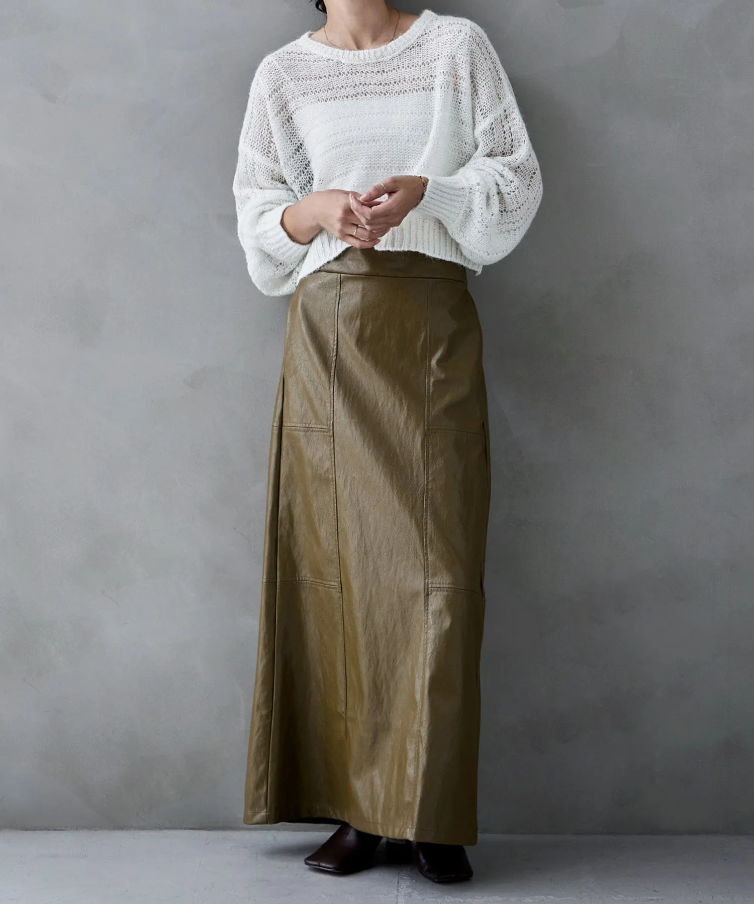 Mohair touch lame sheer short knit