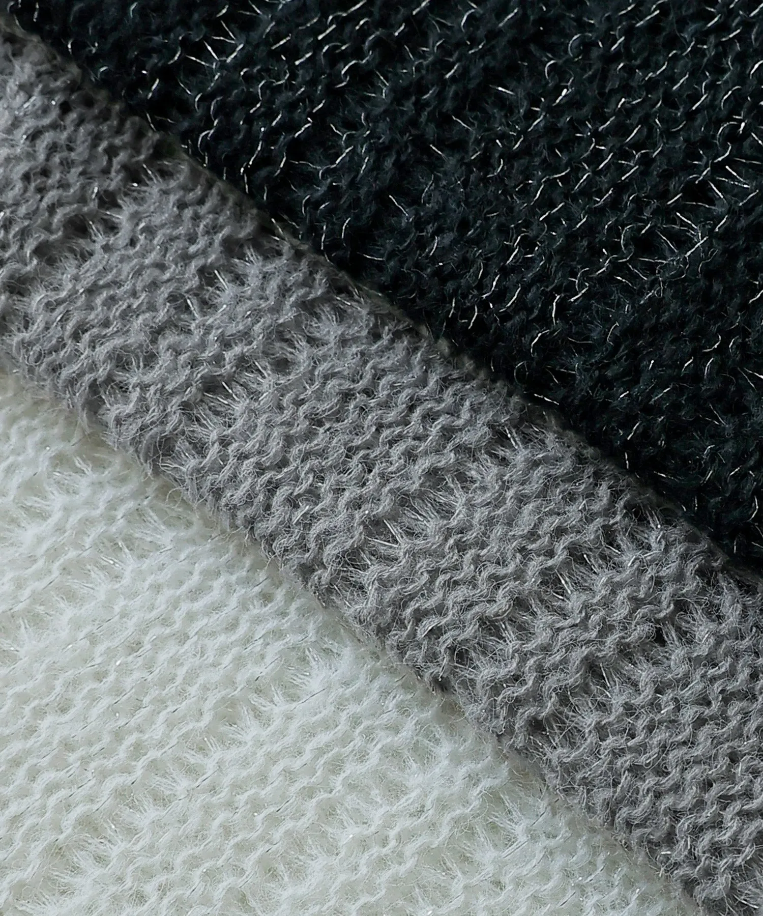 Mohair touch lame sheer short knit