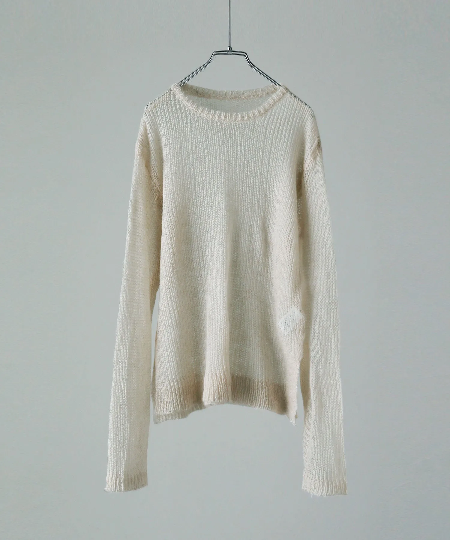 Mohair touch low gauge knit