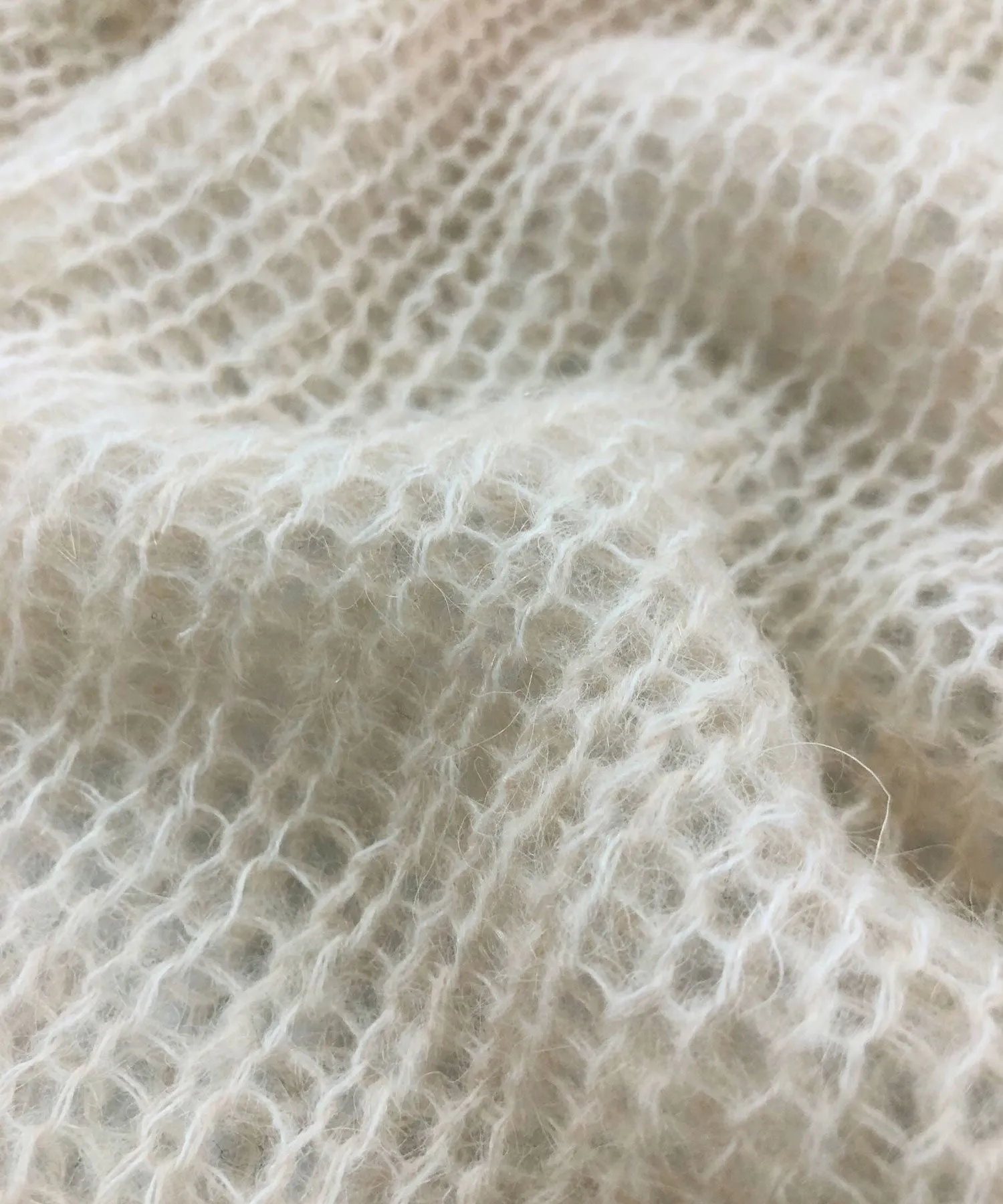Mohair touch low gauge knit