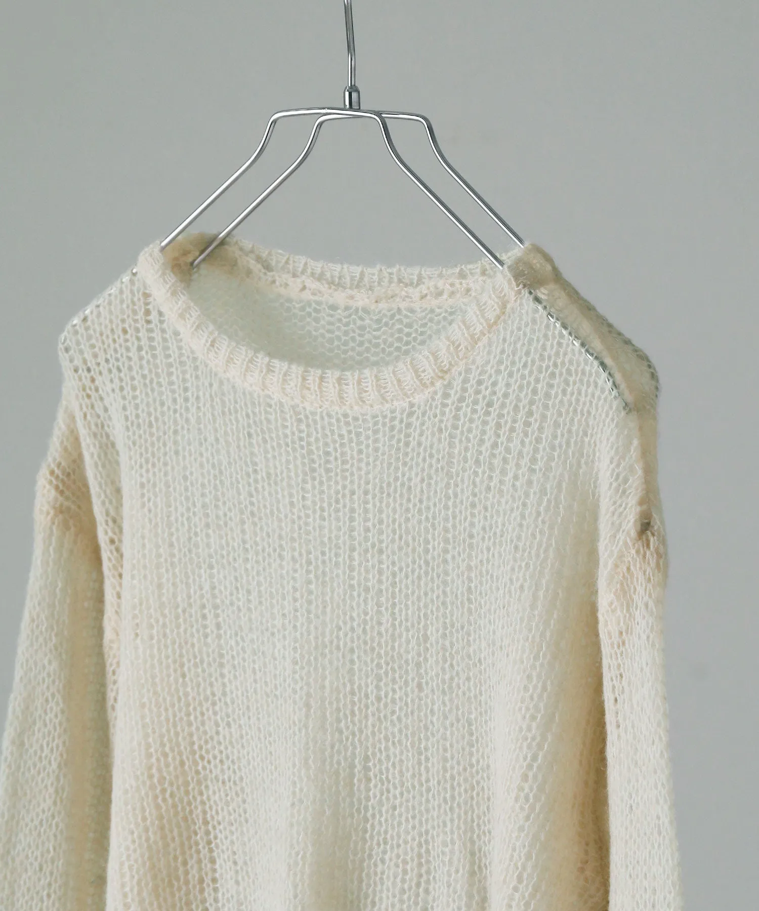 Mohair touch low gauge knit