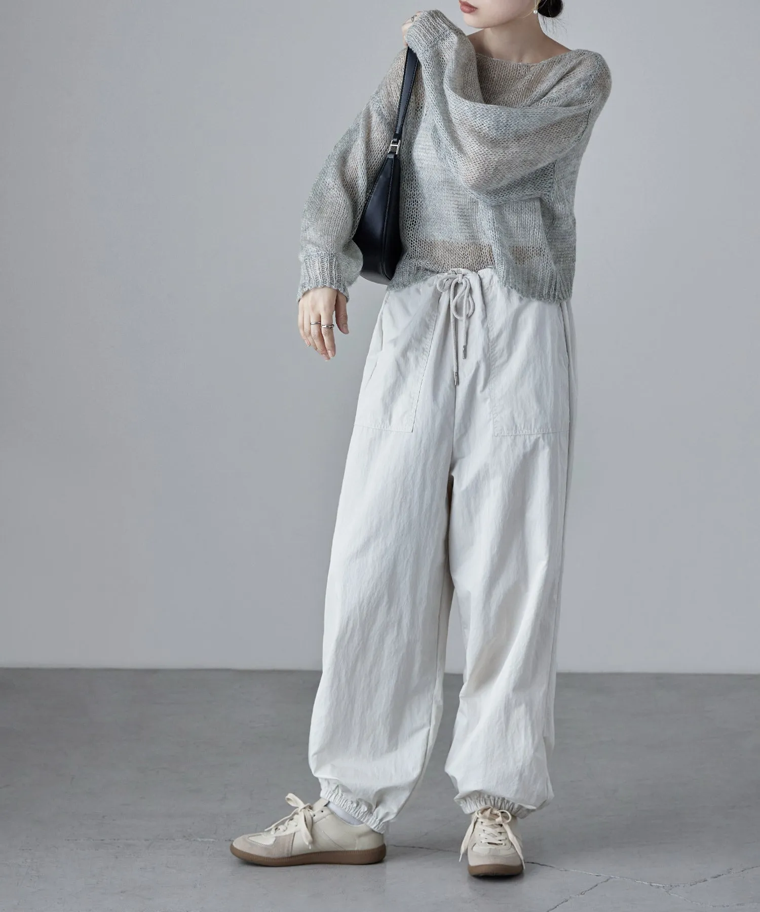 Mohair touch low gauge short knit
