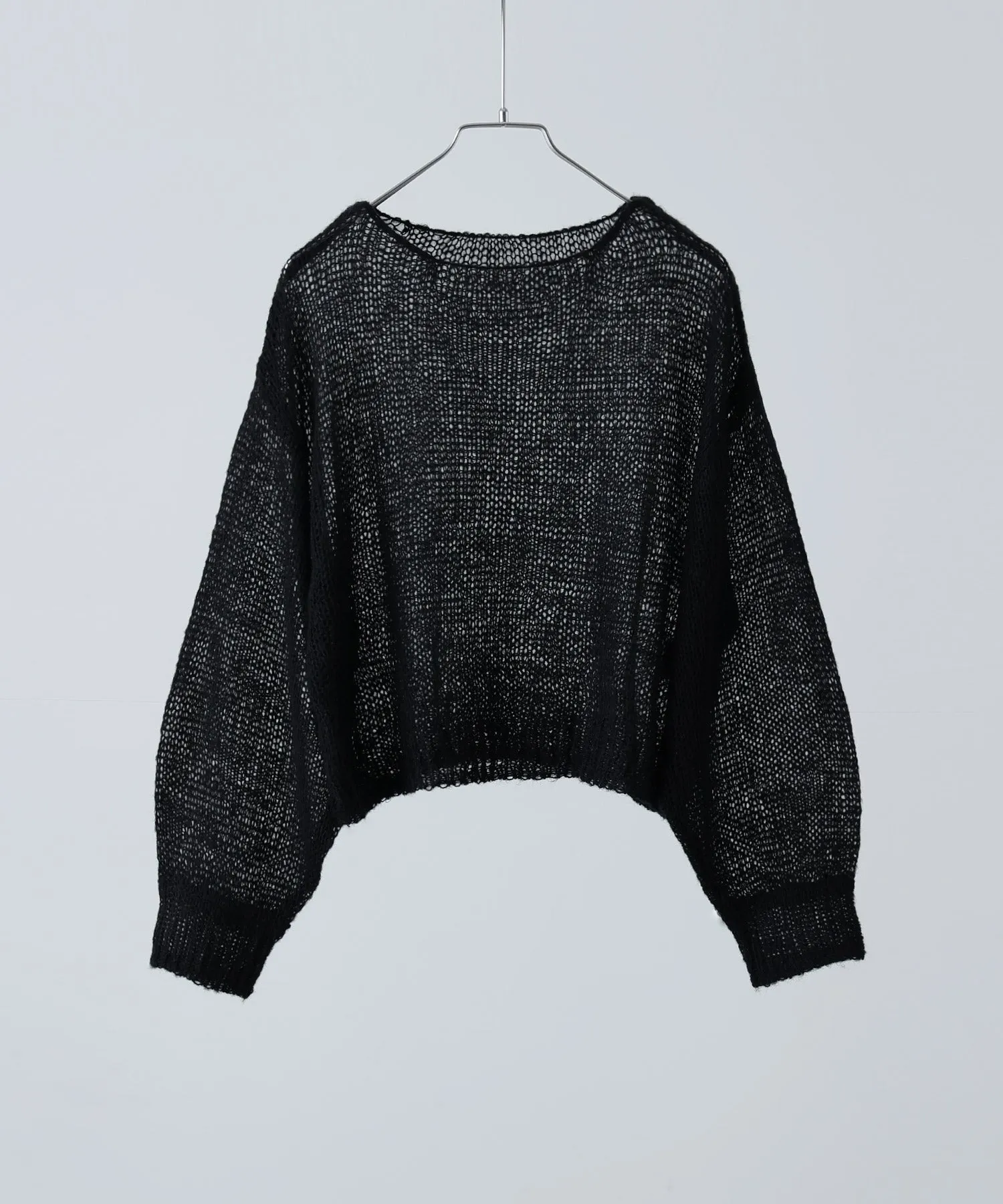 Mohair touch low gauge short knit