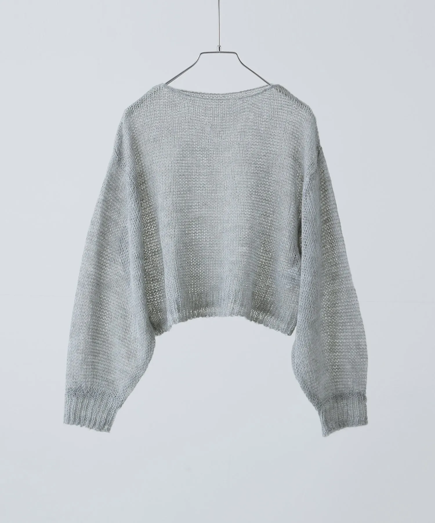 Mohair touch low gauge short knit