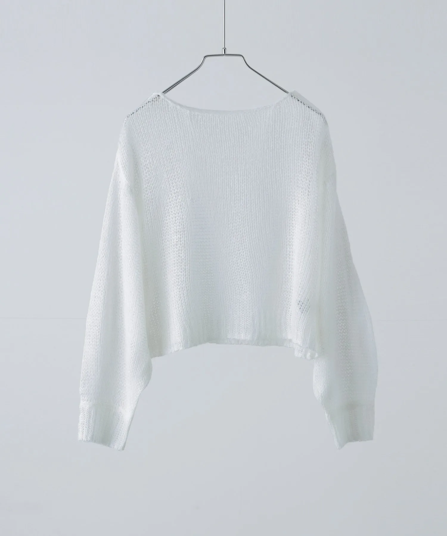 Mohair touch low gauge short knit