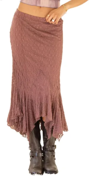Mxiqqpltky Lace Skirt for Women Summer Y2k Low Rise Irregular Midi Skirts Fairy Pleated Bodycon Skirt Aesthetic Streetwear