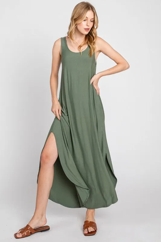 Olive X Back Dress