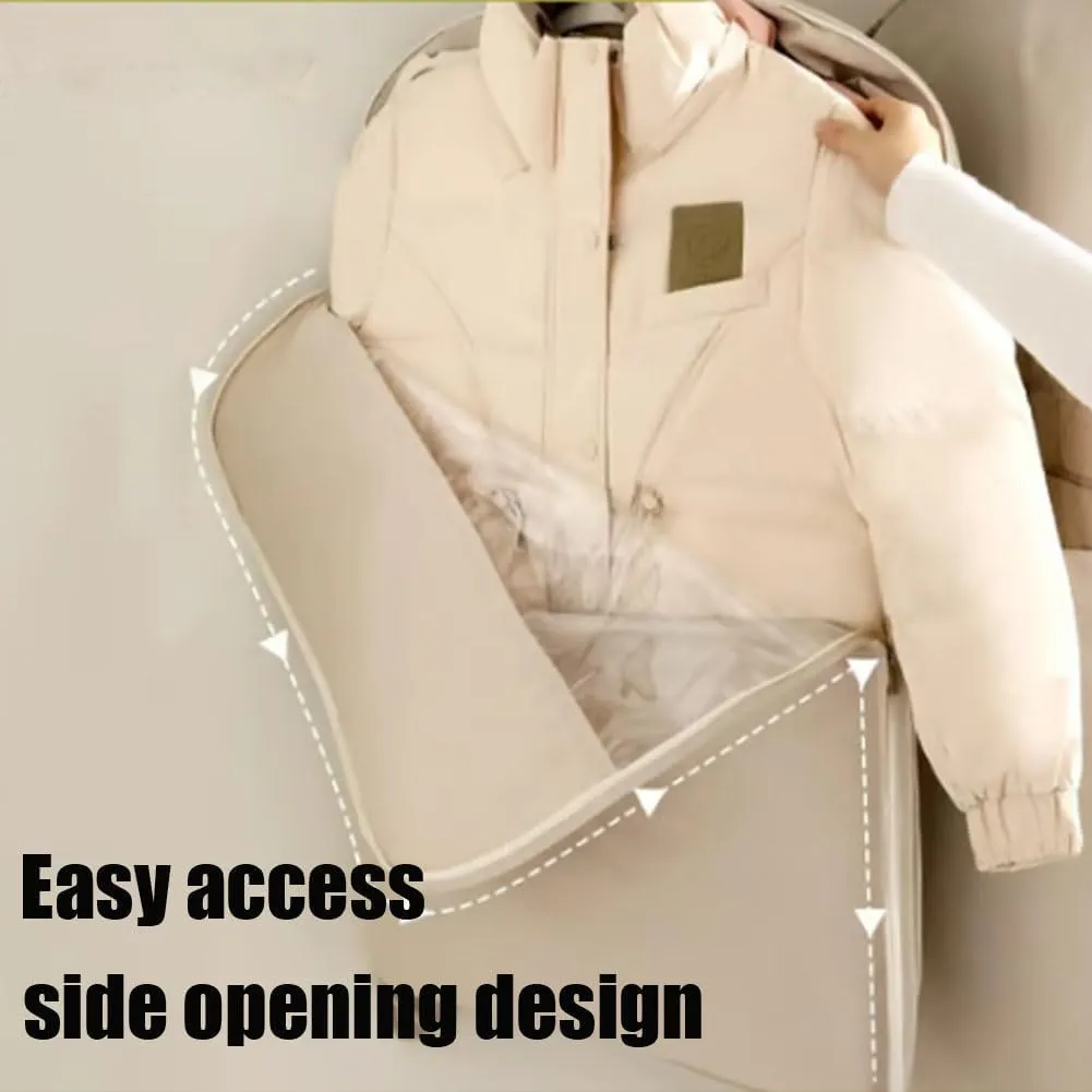 Otherwise Garment Bags, 2025 Space Saving Hanging Garment Bag with Self Compression Zipper, Winter Coat Storage, Dust Cover Clothes Bags for down Coat, Protects Your Clothes, Save Space (Pink, L)
