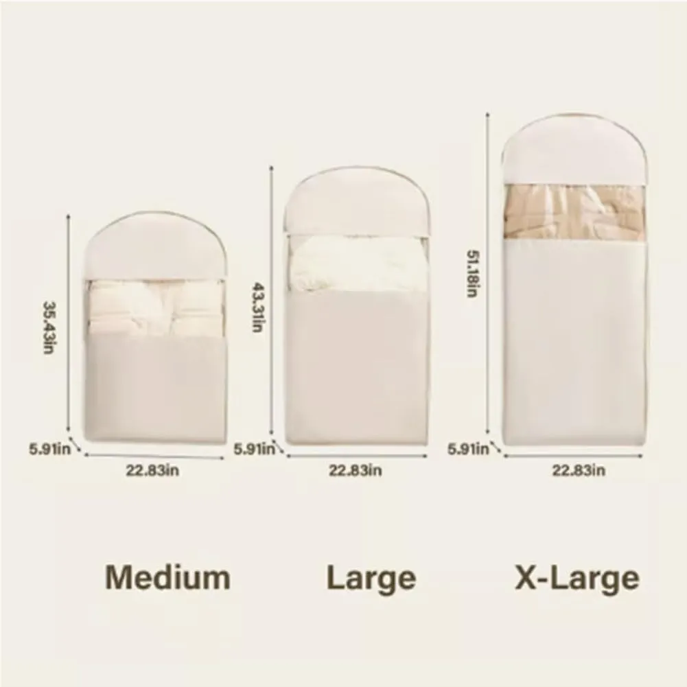 Otherwise Garment Bags, 2025 Space Saving Hanging Garment Bag with Self Compression Zipper, Winter Coat Storage, Dust Cover Clothes Bags for down Coat, Protects Your Clothes, Save Space (Pink, L)
