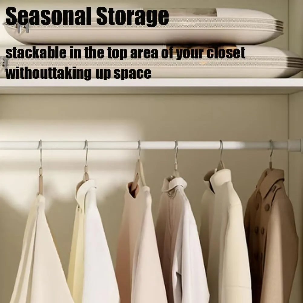 Otherwise Garment Bags, 2025 Space Saving Hanging Garment Bag with Self Compression Zipper, Winter Coat Storage, Dust Cover Clothes Bags for down Coat, Protects Your Clothes, Save Space (Pink, L)