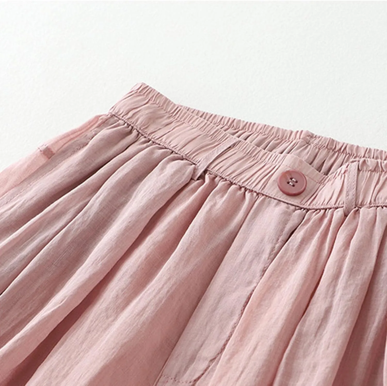 Palazzo Pants for Women Casual Elastic Waist Linen Pants High Waisted Summer Lounge Trousers Beach Vacation Outfits