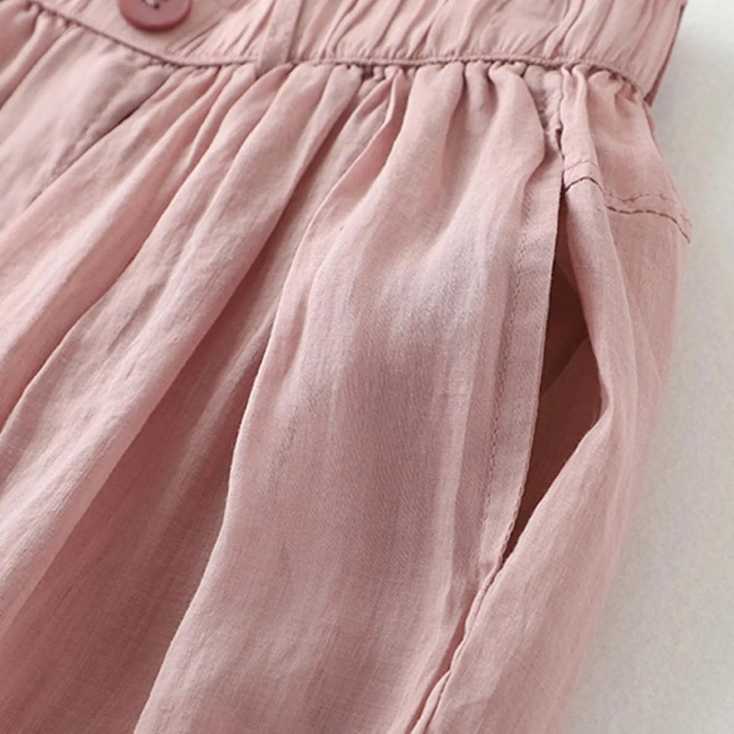 Palazzo Pants for Women Casual Elastic Waist Linen Pants High Waisted Summer Lounge Trousers Beach Vacation Outfits