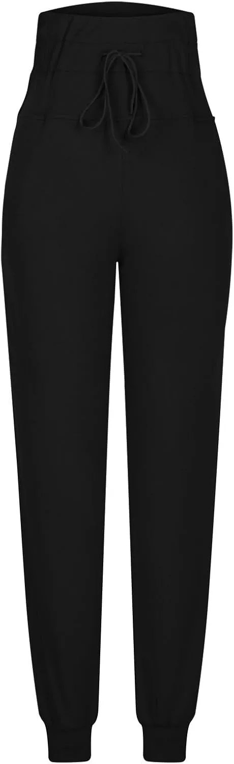 Pants for Women Joggers Casual Sports Pants Lightweight Quick Dry Pants Workout Pants Drawstring High Waist Trousers