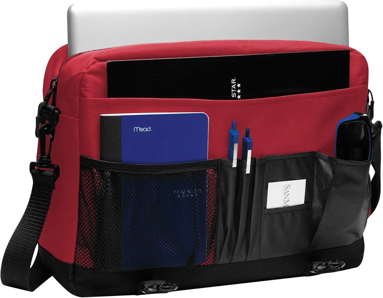 Personalized Messenger Laptop Briefcase - Add Your Embroidered Text, Monogram or Logo - Custom Shoulder Bag