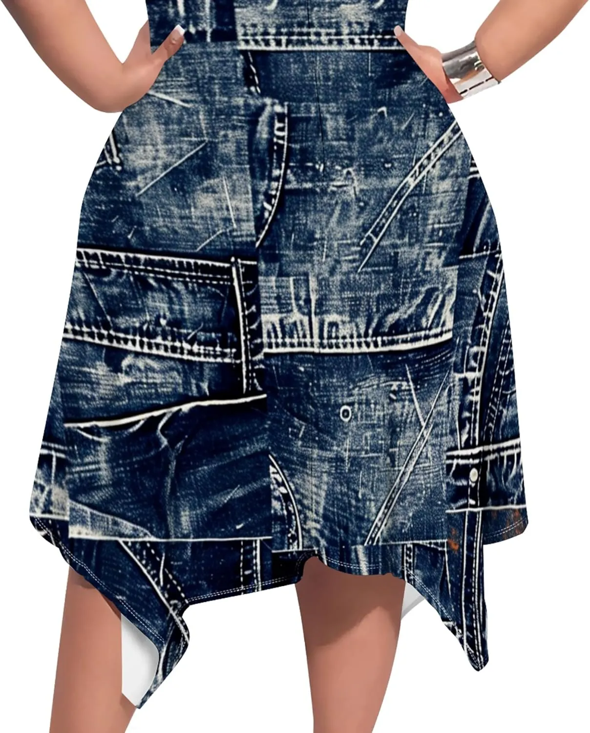 Plus Size Womens Summer Casual T Shirt Midi Dresses Crewneck Short Sleeve Swing Tunic Sundresses with Pockets Dress