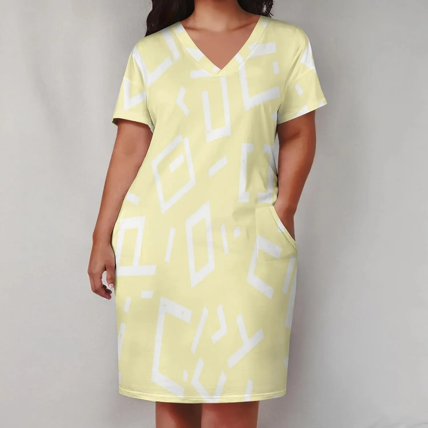 Plus Size Women's Summer Short Sleeve Midi Tshirt Dresses Casual Beach Tunic Tie Dye Boho Sundress with Pockets