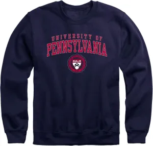 Premium Cotton Crewneck Sweatshirt with Crest Logo