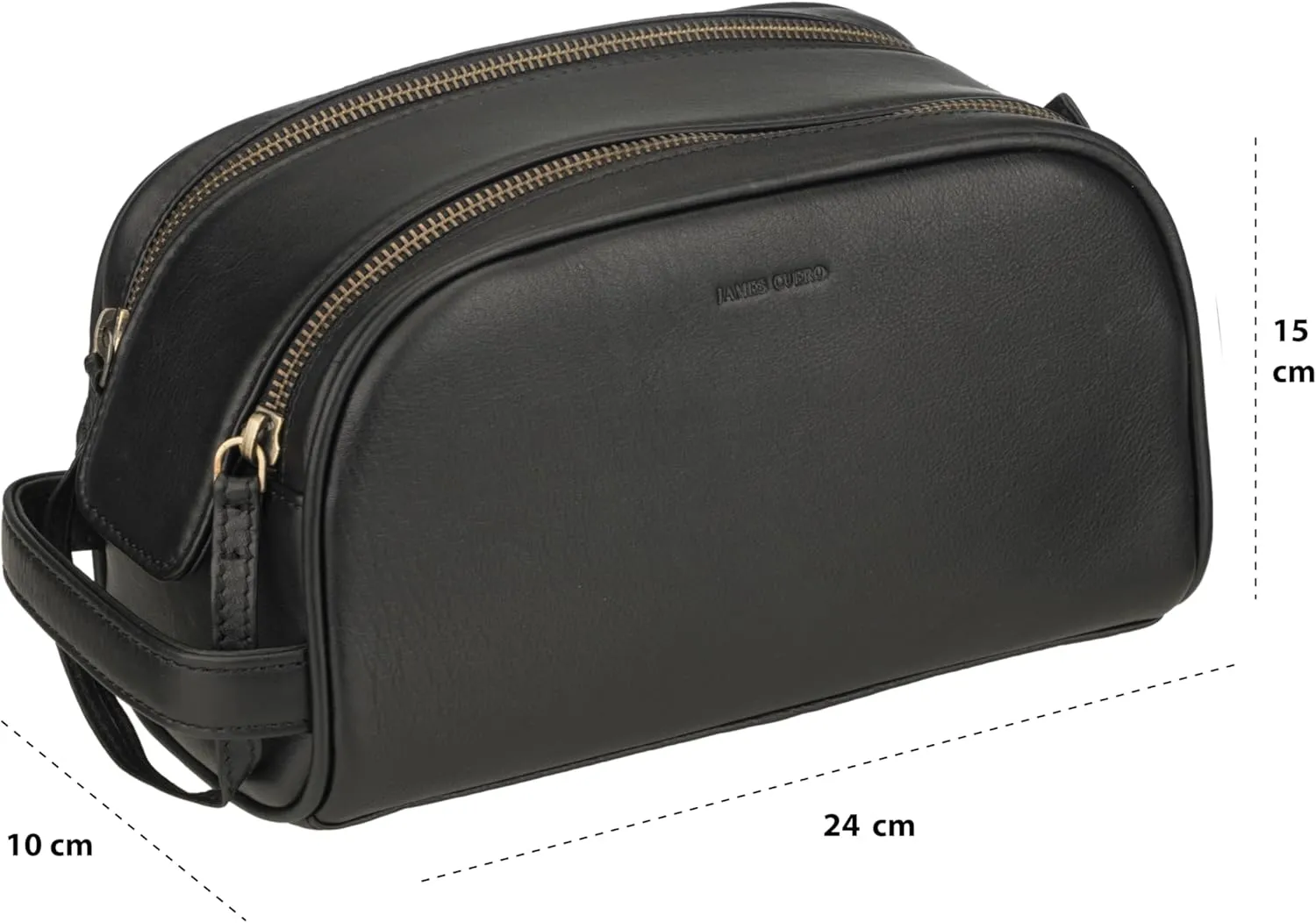Premium Leather Toiletry Bag  Premium Dopp Kit, Shaving Kit, Travel Pouch, Bathroom Kit, Leather Cosmetic Travel Bag for Men and Women