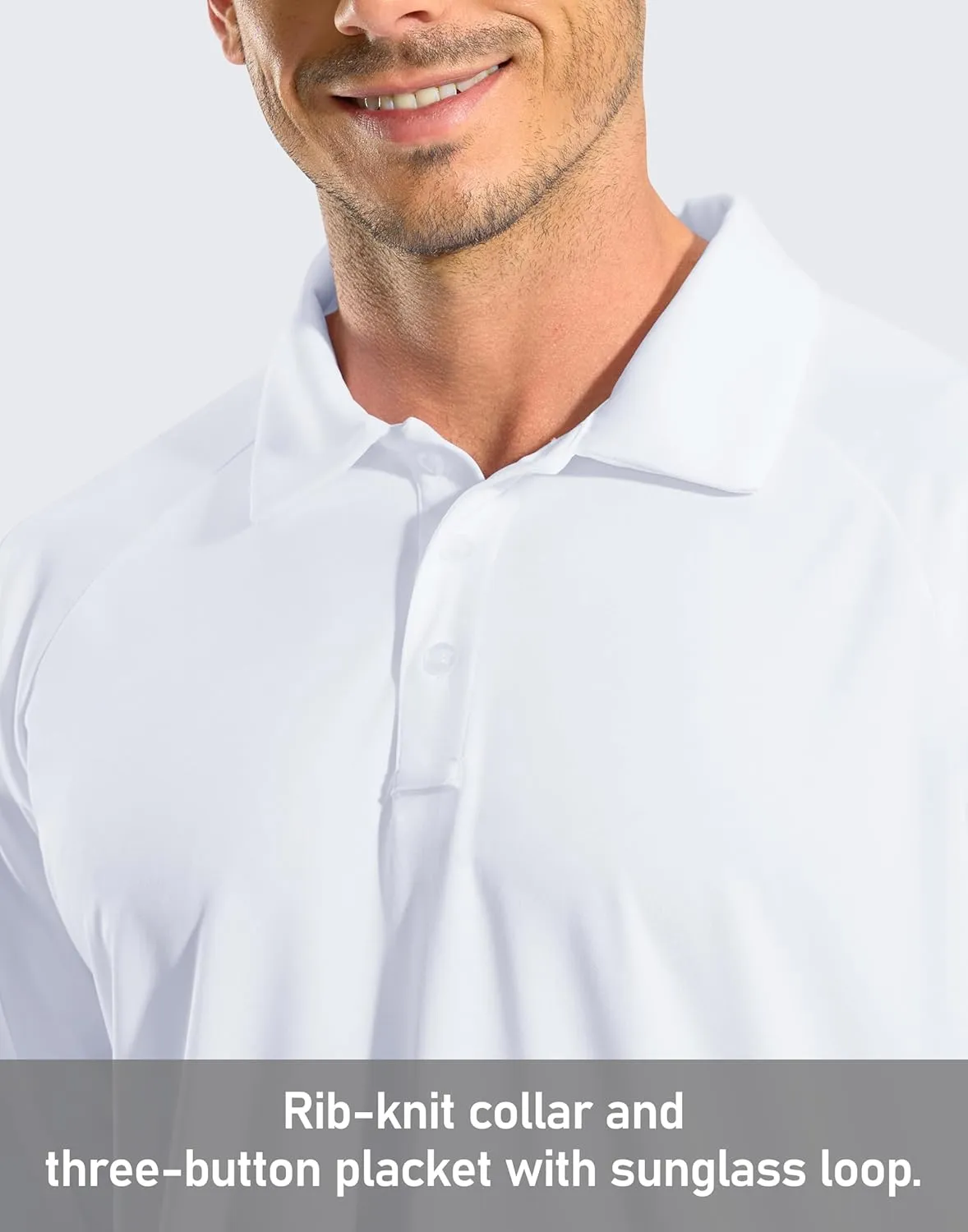 Pudolla Men's Long Sleeve Golf Polo Shirt UPF 50  Lightweight Sun Protection Cool Shirts for Men Work Fishing Hiking