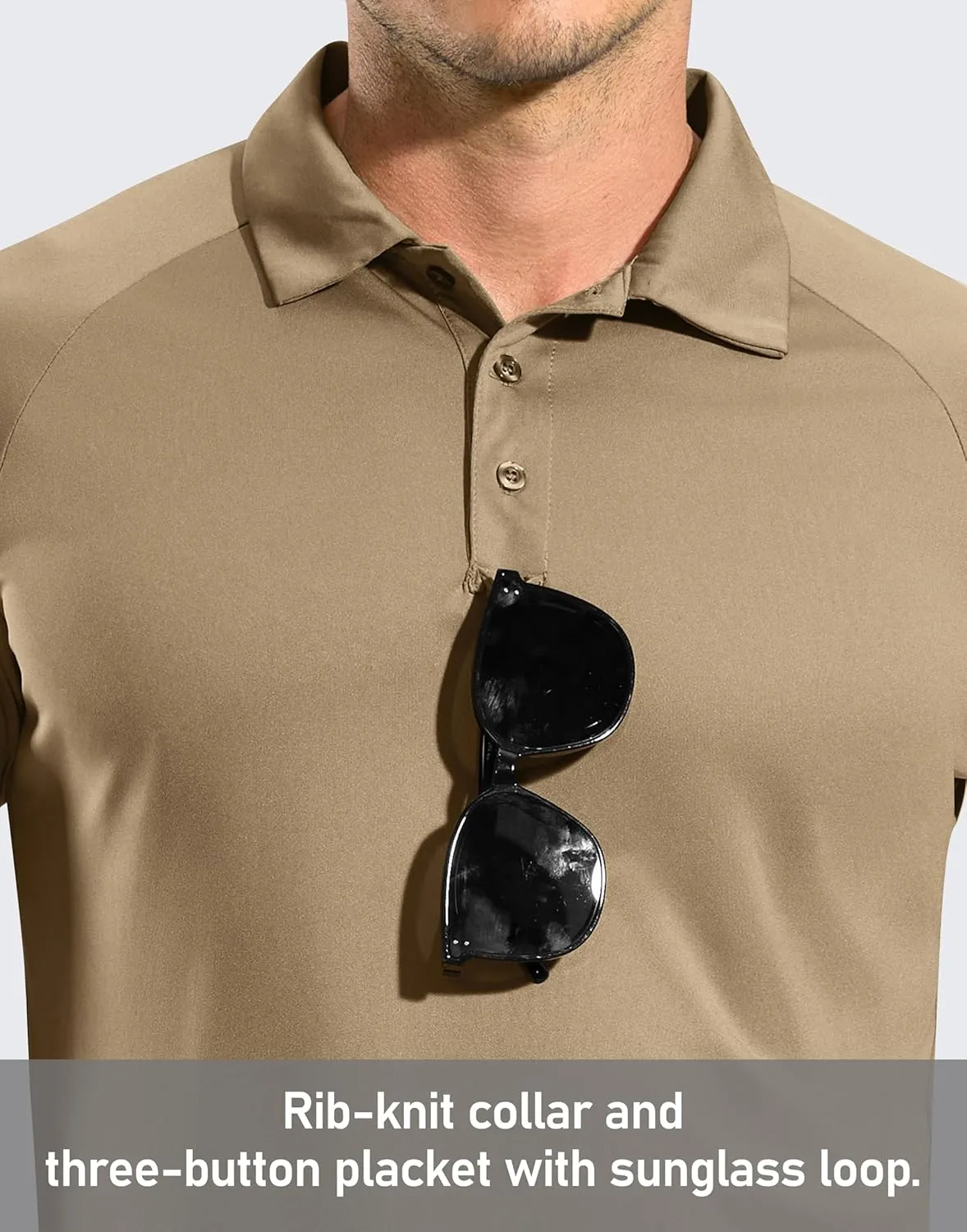 Pudolla Men's Long Sleeve Golf Polo Shirt UPF 50  Lightweight Sun Protection Cool Shirts for Men Work Fishing Hiking