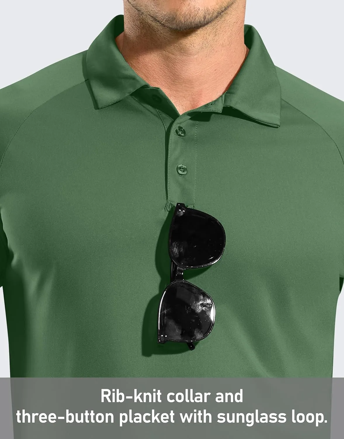 Pudolla Men's Long Sleeve Golf Polo Shirt UPF 50  Lightweight Sun Protection Cool Shirts for Men Work Fishing Hiking