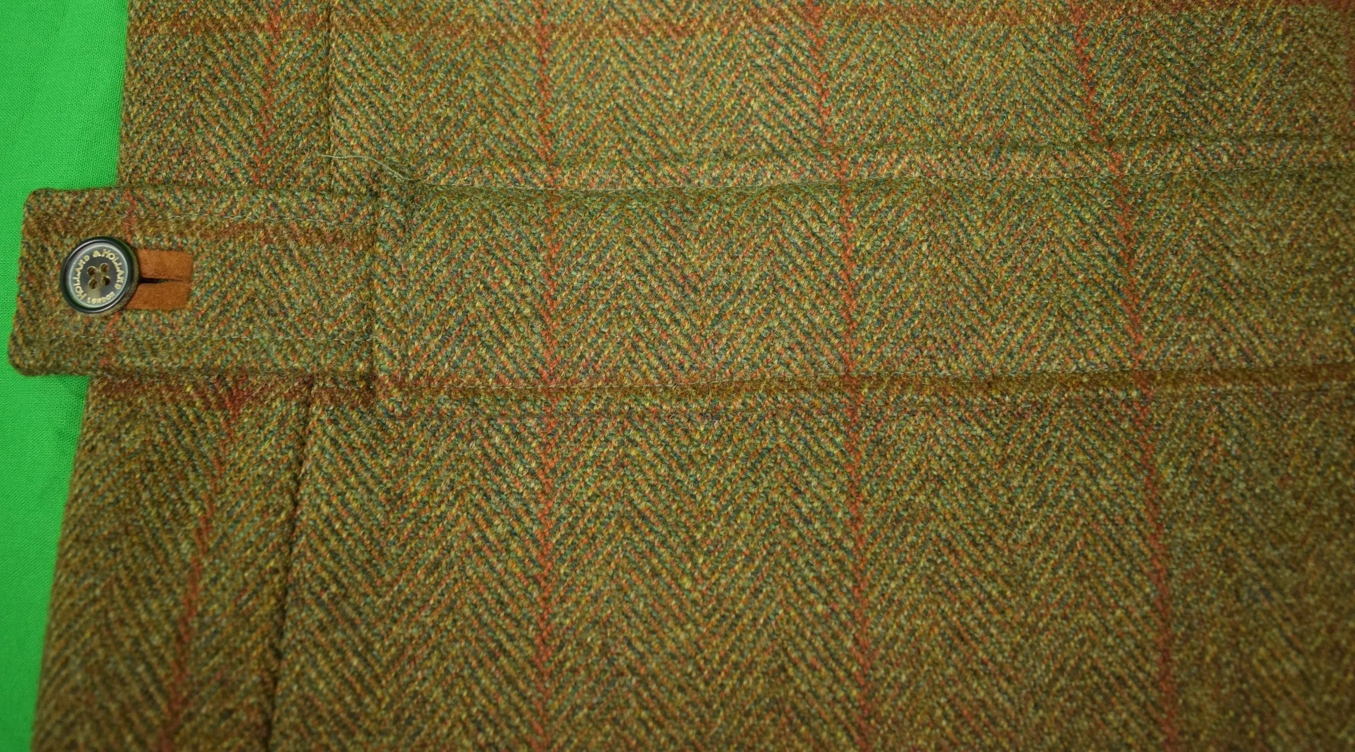 "Holland & Holland Men's Tweed Shooting Vest w/ Left Recoil Suede Shoulder Patch" Sz: 38  (New w/ H&H Tags!)