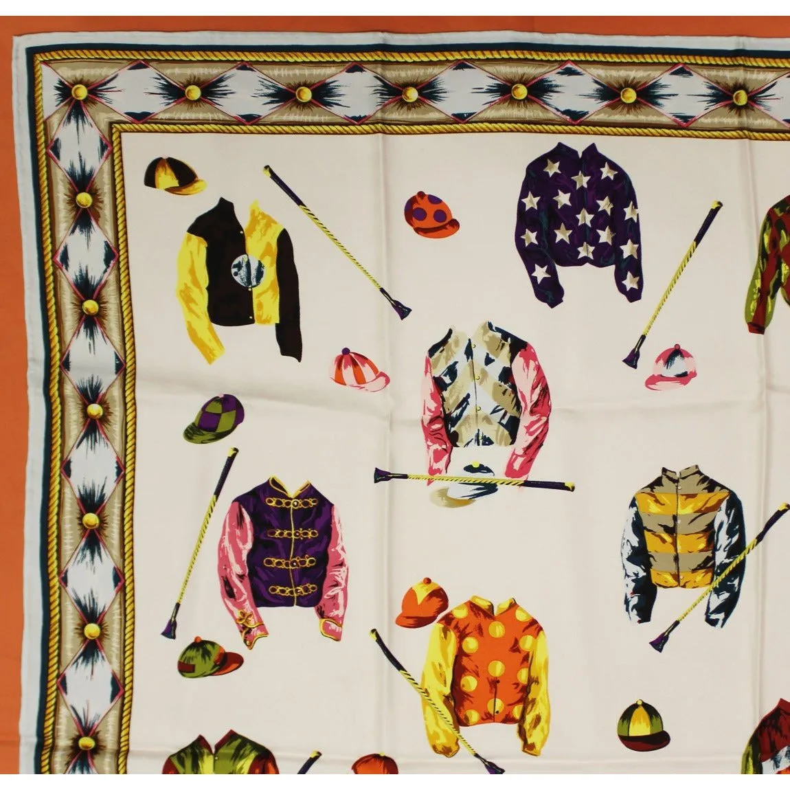 "Wathne '26 Jockey Colours' Italian Silk Scarf" (SOLD)