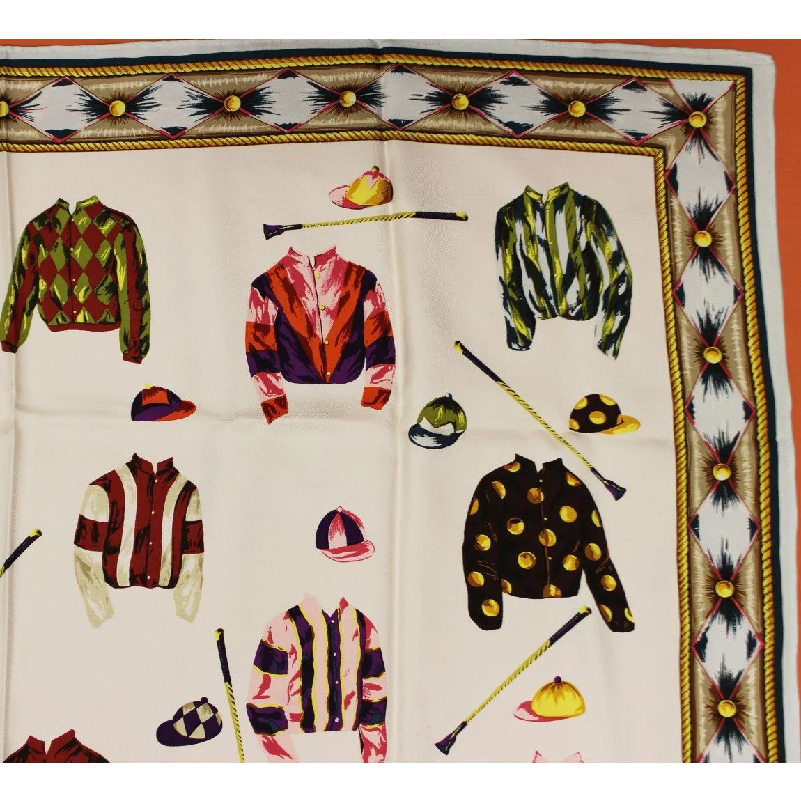 "Wathne '26 Jockey Colours' Italian Silk Scarf" (SOLD)