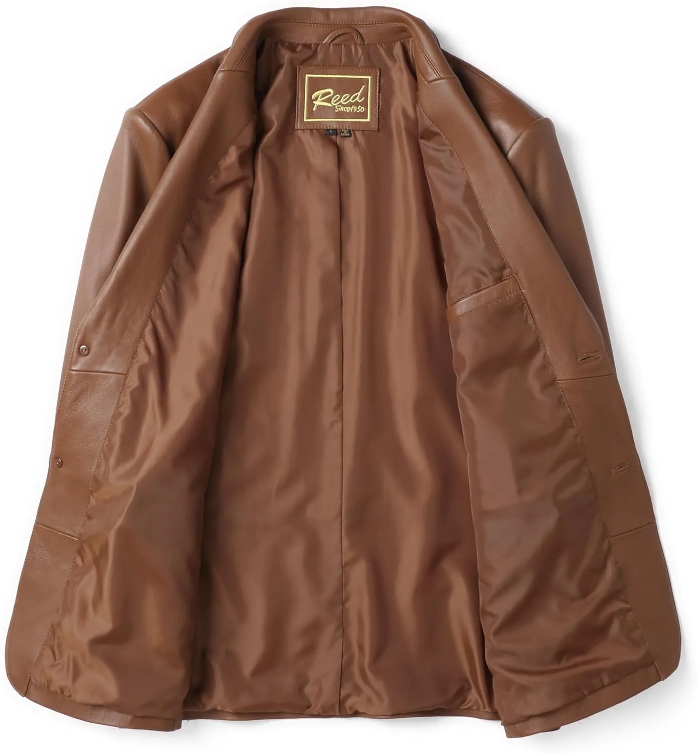 REED Men's Premium Lamb Skin Leather Blazer (Imported)
