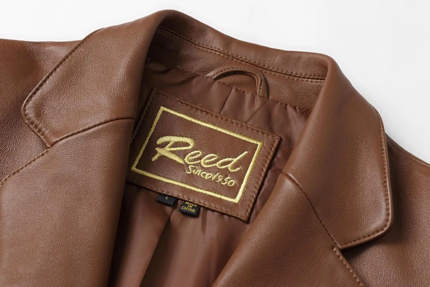 REED Men's Premium Lamb Skin Leather Blazer (Imported)