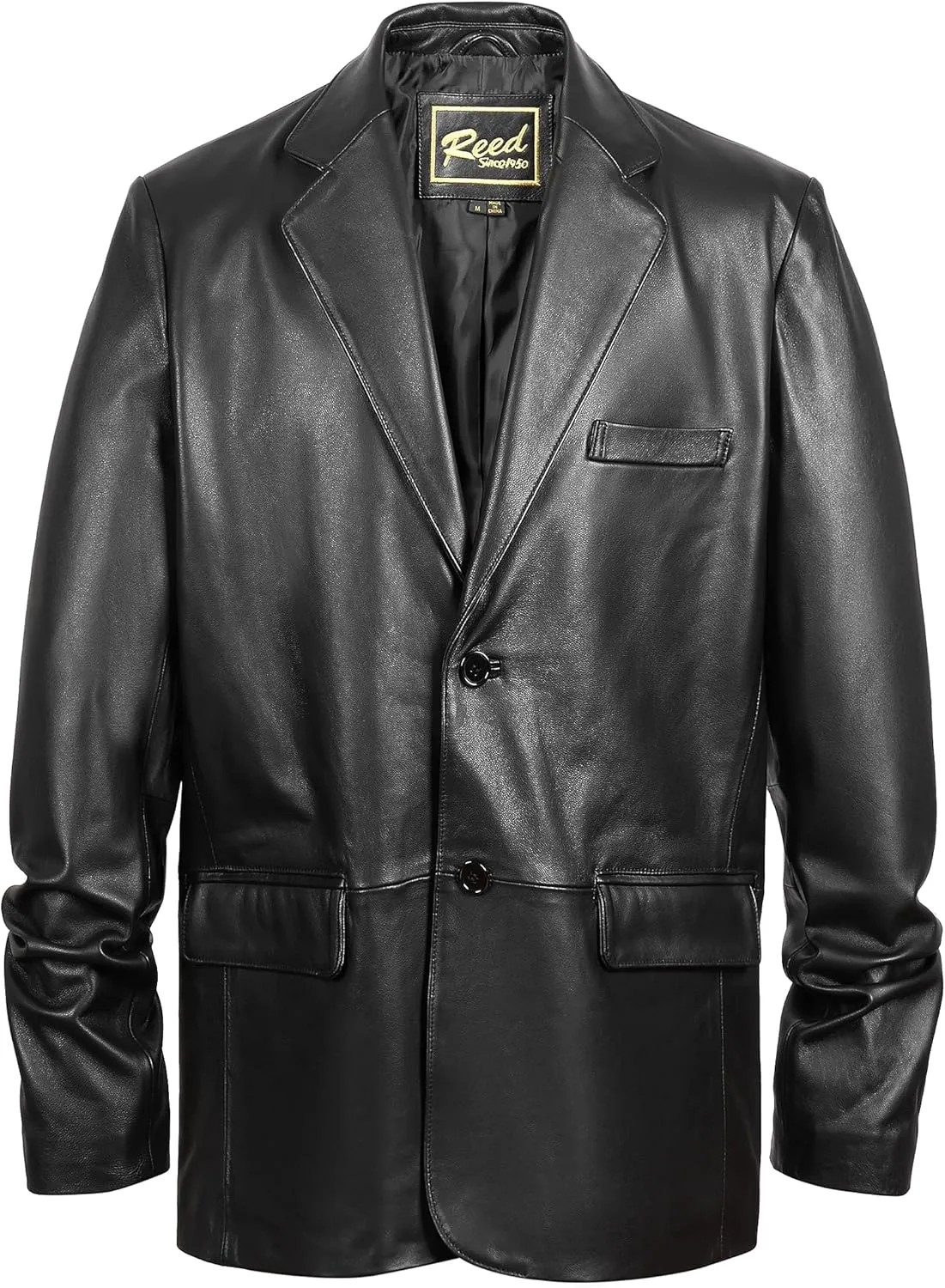 REED Men's Premium Lamb Skin Leather Blazer (Imported)