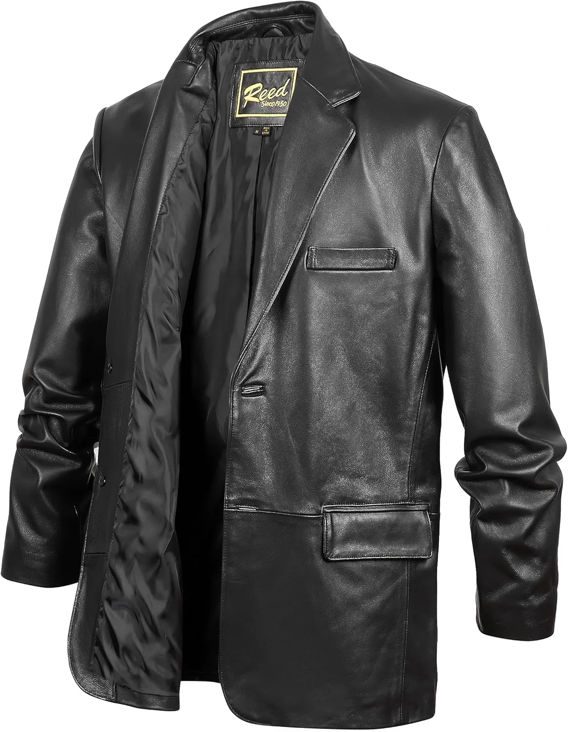 REED Men's Premium Lamb Skin Leather Blazer (Imported)