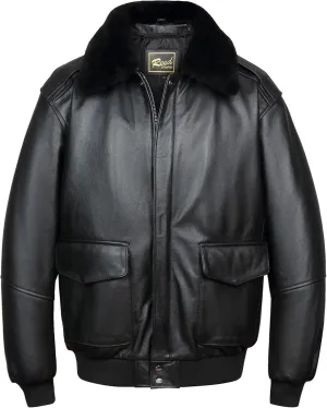 REED Men's Premium Leather Aviator Bomber Jacket