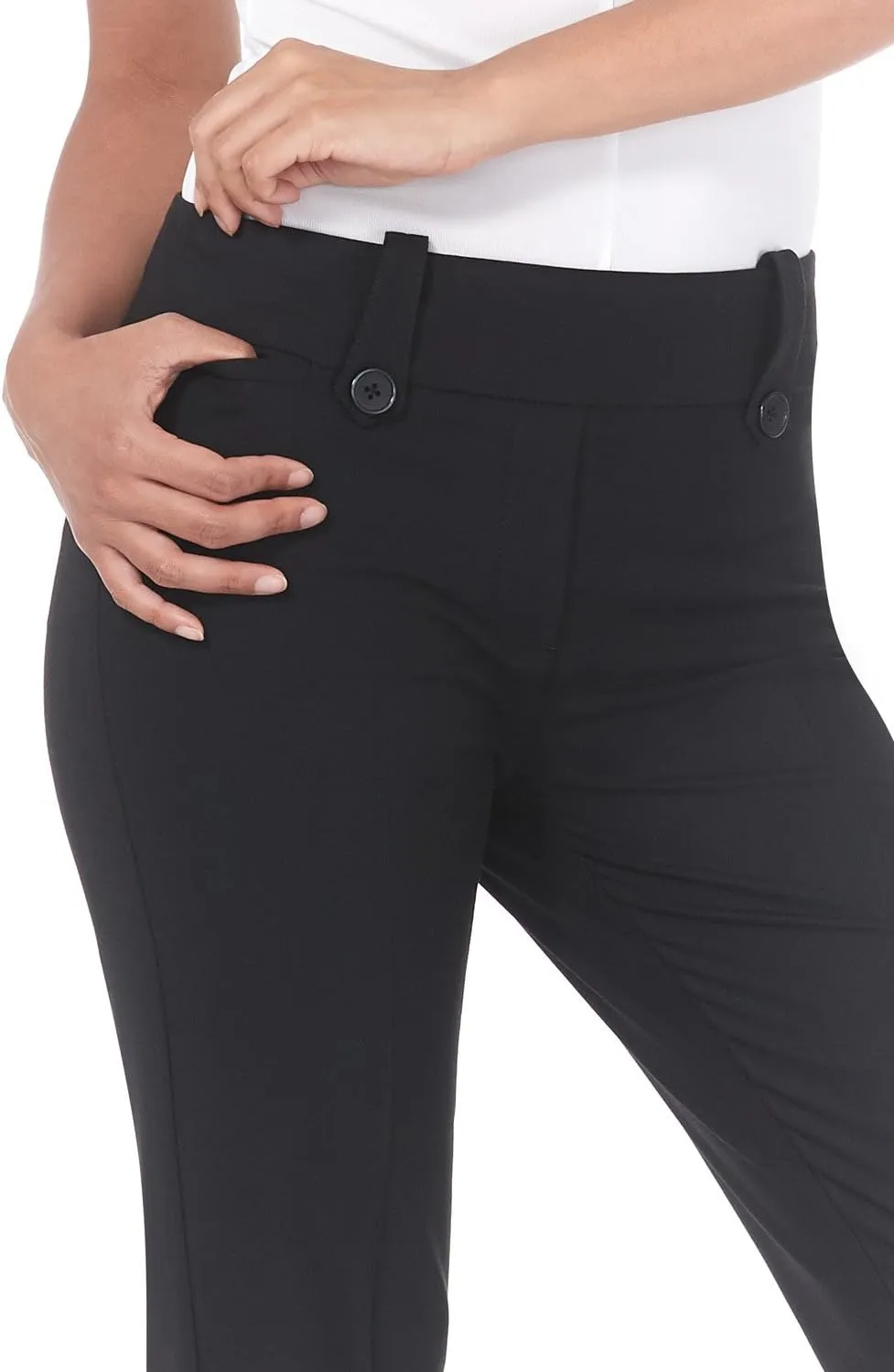 Rekucci Women's Smart Desk to Dinner Stretch Bootcut Pant w/Tummy Control
