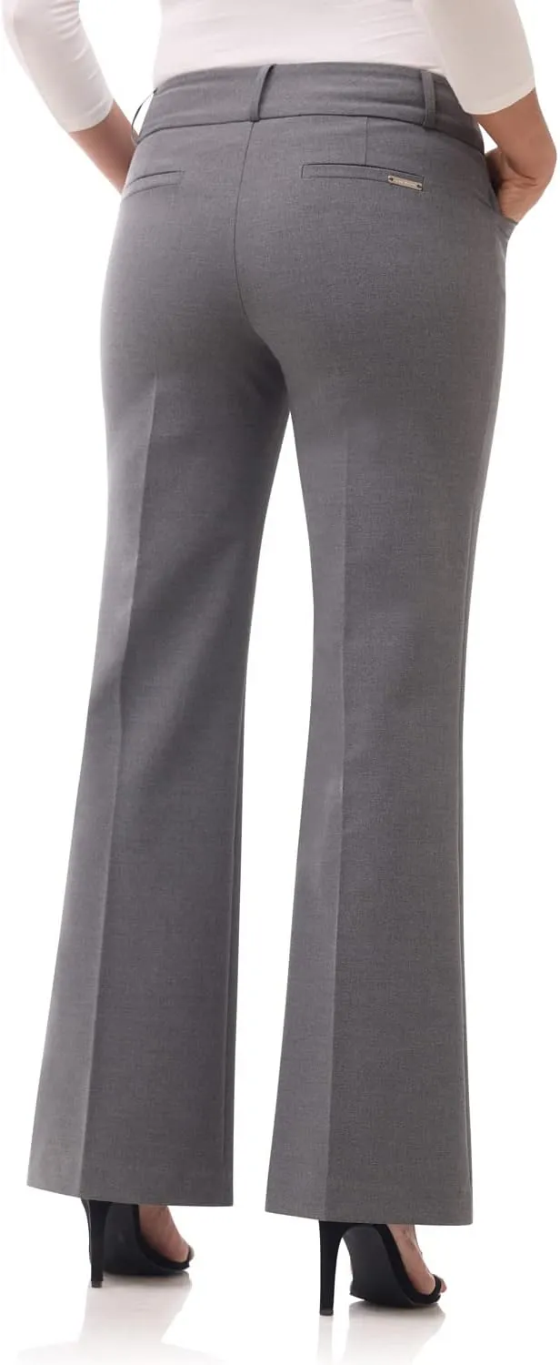 Rekucci Women's Smart Stretch Desk to Dinner Wide Leg Pull-On Pant