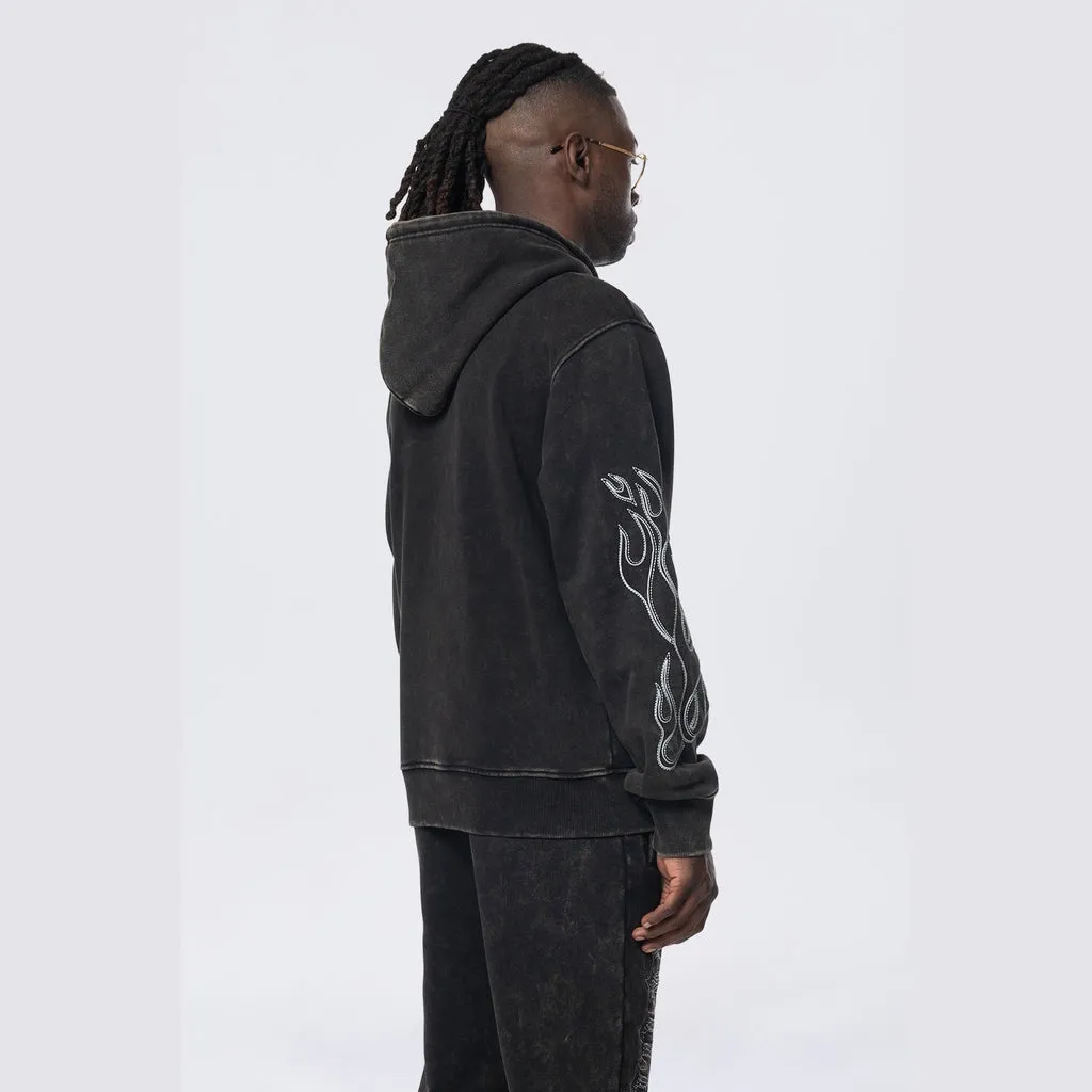 Rhinestone Dystopia Hoodie - Black