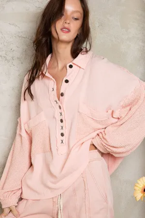 Rosey Pink Oversized Top