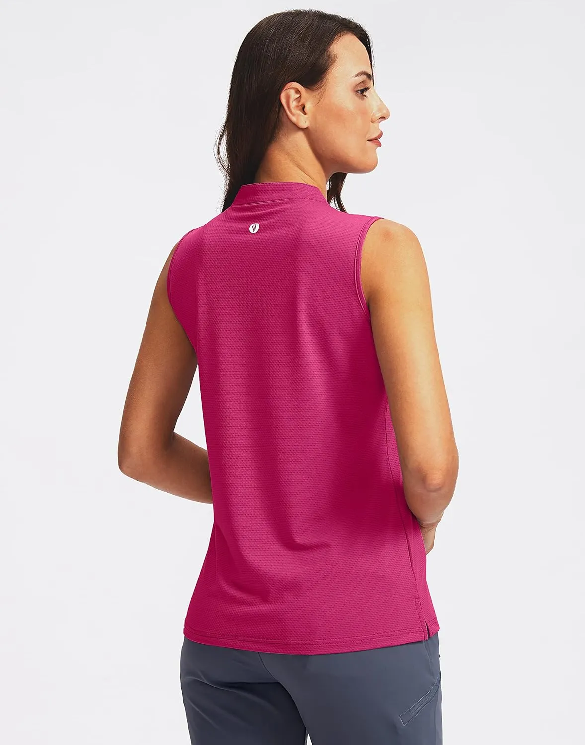 SANTINY Women's Sleeveless Golf Shirt V-Neck Lightweight Quick Dry Tennis Tank Tops Golf Polo Shirts for Women