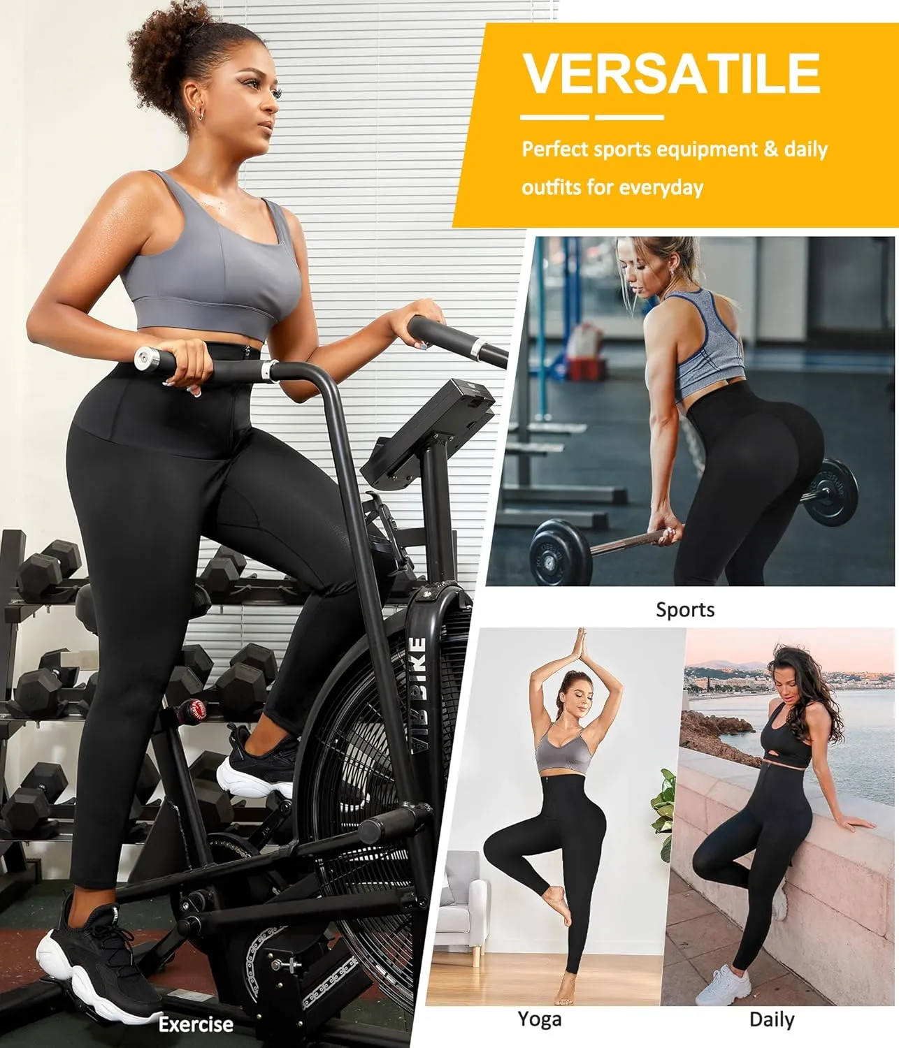 SCARBORO Sauna Sweat Pants for Women High Waist Compression Slimming Weights Thermo Legging Workout Body Shaper Sauna Suit