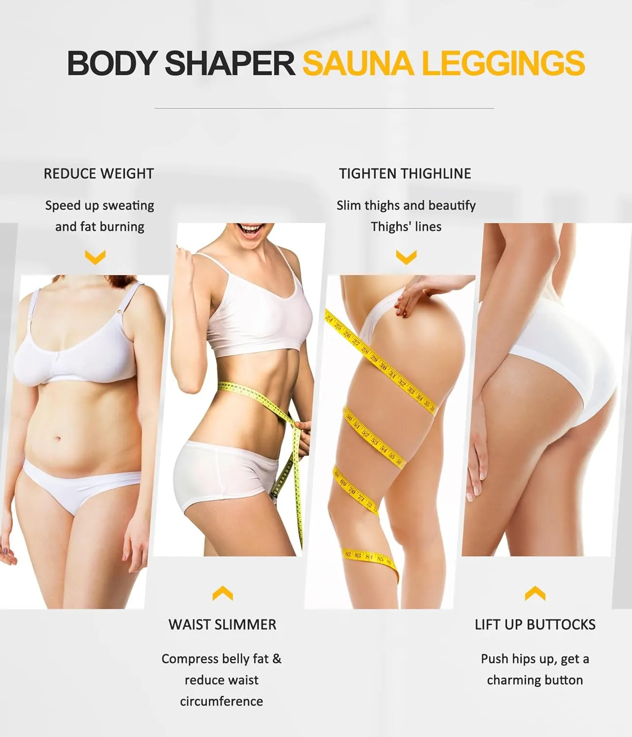 SCARBORO Sauna Sweat Pants for Women High Waist Compression Slimming Weights Thermo Legging Workout Body Shaper Sauna Suit