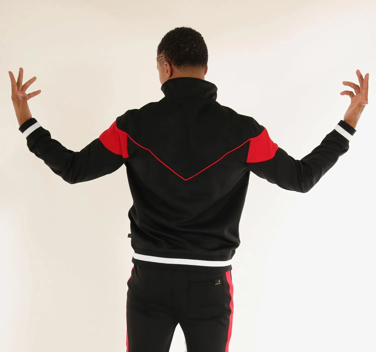 SCREENSHOT-Track Jacket Mens Urban Hip Hop Premium Track Jacket - Slim Fit Side Taping Sportswear Urbanwear Streetwear Top